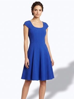Calvin Klein, Fit & Flare Dress in Royal Blue - M